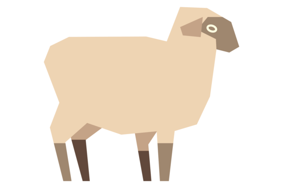 Adorable Baby Sheep Icon: Funny Farm Animal Vector