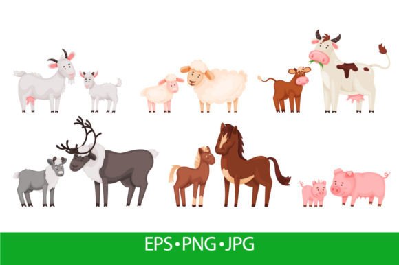Adorable Farm Animal Families: A Designer's Guide to This Cute Vector Set