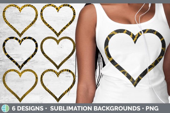 Amber Animal Print Heart Frame Clipart: Bold & Beautiful Designs