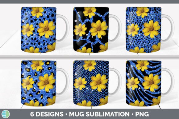 Blue Animal Print Mug Sublimation | Coff