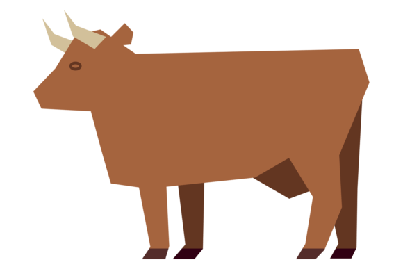 Bull Icon: The Brown Farm Animal Cattle Symbol