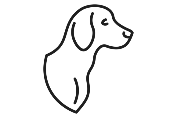 Dog Line Icon: A Versatile Animal Head Drawing for Modern Brands