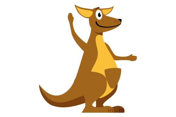 Kangaroo Character: A Happy Smiling Animal for Uplifting Designs