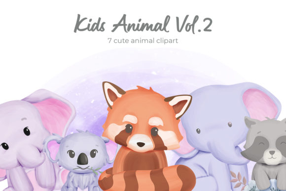 Kids Animal Vol.2: Adorable Illustrations for Nursery & Branding