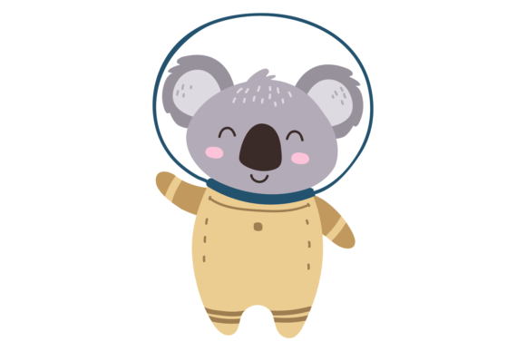 Koala Astronaut: A Cute Baby Animal Spaceman for Your Designs