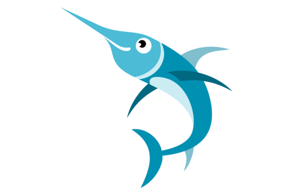 Swordfish Icon: A Funny Underwater Animal for Playful Brands