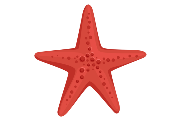 The Starfish Icon: A Cartoon Red Animal for Creative Projects