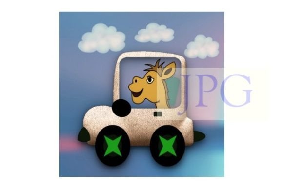 Unleashing Whimsy: The Camel in Car 3D Animal Funny Print Art