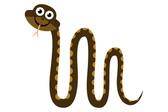 Wild Snake Icon: Poison Animal Cartoon for Bold Design