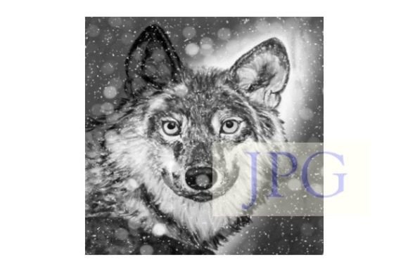 Wolf Watercolor Print Wild Animal Face: A Bold Design Asset